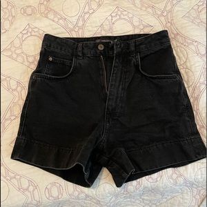 Zara Trafaluc Black Denim Shorts
